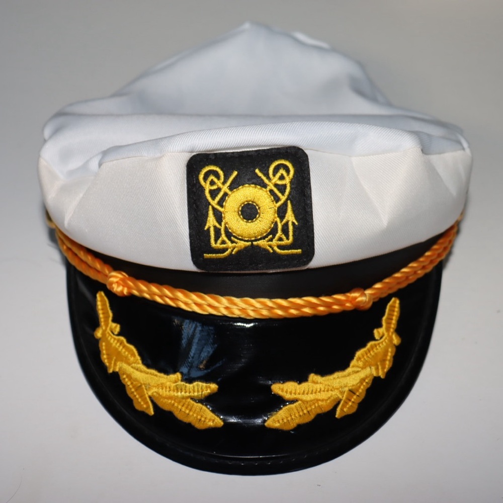 NWOT Nautical Captain Hat for Costume - Adjustable Snapback
